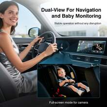 Car Baby Monitor Camera, 122° Wide Angle Rear Seat Child Monitoring Camera With Infrared Night Vision, Adjustable Car Interior Camera For Infants & Kids - White - View 4