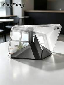 Kingsung Coconut Tree & Stripes Pattern Y-Shaped Folding Acrylic Tablet Case Compatible With Samsung Tablets/Pad Mini6/7/9.7/10.2/10.5/10.9/12.9/Pro 11, 10th Generation, Protective Cover Supports Multi-Angle Adjustment, Six Ways To Place The Bracket, Built-In Pen Slot, Anti-Drop Protection, Automatic Wake/Sleep.Compatible With Kindle Paperwhite 12th Gen 2024,Kindle 11th Gen 2022,Clara Colour. - Multicolor - View 5