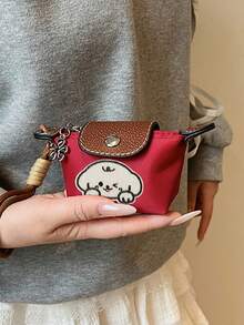Puppy Cloth Sticker Mini Coin Purse,Portable Travel Change Purse,Can Hold Cards, Cash, And Coins, Snap Button Coin Purse Accessory For Students - Multicolor - View 3