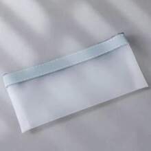 10pcs PVC Frosted Large Capacity Pencil Case Stationery Storage Bag Student Exam Pencil Pouch Minimalist Transparent Pencil Bag - A - View 5
