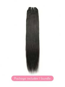WOWANGEL 12A Brazilian Straight Human Hair Bundles 100% Human Hair 12-30 Inch 100% Unprocessed Virgin Straight Weave 1 Bundles Human Hair Thick Remy Virgin Hair Extensions Natural Color - Natural Black - View 3