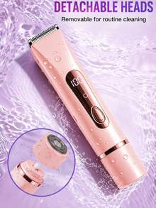 Women's 2-In-1 Bikini Trimmer, Dual-Head Electric Shaver With Facial Hair Removal Function, 400mAh USB Rechargeable Portable Body Shaver, Suitable For Bikini Area, Underarms, Legs, Arms And Face, LED Display - View 9