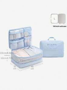 1/2PCS 5-In-1 Travel Compression Storage Bags, Luggage Organizer Boxes, Suitable For Suitcases, Closets, Airports, Hotels - Multicolor - View 5