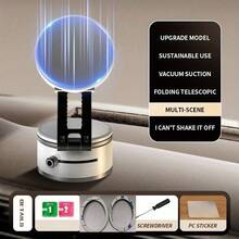 Upgraded Foldable Magnetic Car Phone Holder – 360° Rotatable Extendable Suction Mount For Dashboard, Tile & Glass, ABS Design, With Wrench & Pad - Multicolor - View 12