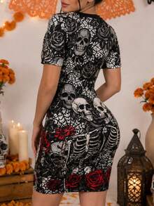 Women Short Dresses - Black - View 2