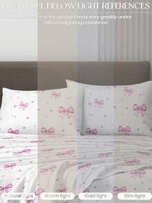 2 buah Sarung Bantal Motif Hati Simpul Pita Merah Muda yang Cantik, Sarung Bantal Dekoratif, Sangat Lembut & Bernapas, Tanpa Isi, Dapat Dicuci dengan Mesin, Gaya Manis dan Feminin, Cocok untuk Kamar Tidur, Sarung Bantal Penutup Amplop, untuk Perlengkapan Tempat Tidur Kamar Tidur Asrama, Perlengkapan Tempat Tidur Sekolah, Set Sarung Bantal Bernapas - Baby Pink - View 7