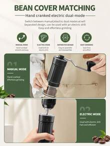 Brutelle Portable Manual Coffee Grinder, Quick Grinding, Adjustable Grind Size, Suitable For Cafes, Coffee Corners And Home - Hand Crank - View 8