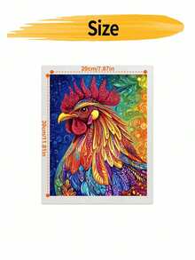 DIY Colorful Abstract Rooster Head (Frameless 8x12 / 16x20 Inches) Paint By Numbers Kit(Acrylic) Arts & Crafts For Adult Beginners, Vibrant Farmhouse Home Wall Decor, And Unique Holiday Gifts - Sets - View 9