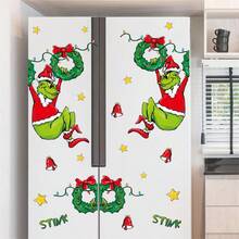 The Grinch 2pcs Large Christmas Window Decals The Cartoon PVC Static Cling Stickers Window Decoration Glass Stickers,Suitable For Neutral Style Room, Bedroom And Game Room Home Decor - Bear Height Chart - View 3