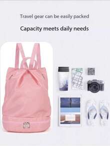 Women's Large Capacity Waterproof Sports Backpack With Dry & Wet Separation For Swimming, Fitness, Yoga And Storage - Multicolor - View 5