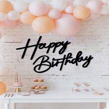 AFYPRTY 1pc Happy Birthday Background Decoration Felt Birthday Sign For Balloon Arches Background Decor Birthday Party Decor Photo Props - View 6