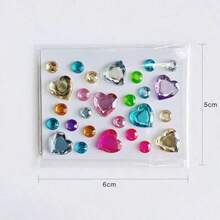 10 buah Stiker Kamera, Stiker Hati & Berlian Gaya , Stiker Mengkilap Dekoratif 3D, Cocok untuk Papan Klip, Dekorasi Ponsel, Riasan, Kerajinan DIY, Perlengkapan Alat Tulis Warna Acak - Stiker rhinestones untuk makeup - View 8