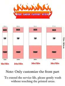 1pc- Custom Table Running With Your Logo, Vibrant Full-Color Printing, Perfect For Weddings, Trade Shows, Wrinkle-Free, Personalized Gift, Housewarming Gift, Event Decor - Multicolor - View 2