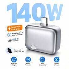 Universal 140W Dual Port Charger Accessory, All Charging Modes, AI Recognition & Safety Protection, Compatible With All Phones - Silver - View 1