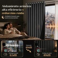 HOGAR YUME Curtains - Dark Grey - View 3