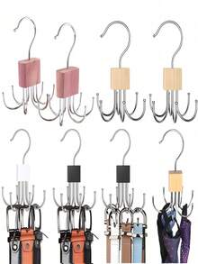 3pcs/2pcs/1pc 360° Rotating Belt Hook, Space-Saving Multi-Functional Closet Organizer, Suitable For Belts, Bras, Ties, Scarves, Tank Tops And Wallets, Ultimate Accessory Storage Solution, Perfect Choice For Birthday, Wedding, Party, Perfect Gift For Colleagues, Friends And Family, Back To School - Multicolor - View 8
