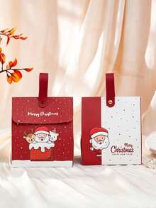 5PCS Christmas Festive Gift Boxes Perfect For Cookies, Sweets, Chocolates, Small Presents, Winter Holiday Gifts, For Packaging,Decorating, Festive Gift Wrapping, Gift Boxes For Small Gifts, Tree Decorations, Party Favors - Multiple Styles - View 6