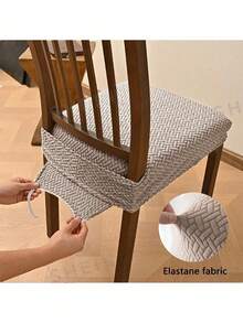 1pc Non-Slip Chair Cover, Soft Plaid Pattern, Elastic Chair Cover, Suitable For Office And Home Chairs, Desks, Beautiful High Elastic Soft, Can Replace Old Surface, Protect Chairs, Home Aesthetics - Multicolor - View 11