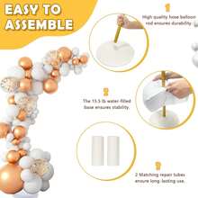 Balloon Arch Kit With Base, 8.2ft And 5ft High, Suitable For Wedding, Birthday Party, Lawn Decoration, Graduation Celebration, Flexible Half Balloon Arch Set - Multi-color - View 8