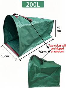 1pc Half-Round Double-Compartment Garden Leaf Bag, Upright And Lay-Flat Use, For Collecting Fallen Leaves, Weeds And Twigs Yard Waste Storage Bag - Multiple Styles - View 13
