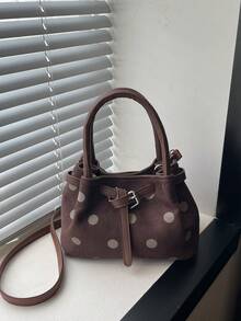 This Stylish Polka Dot Cute Bucket Bag Can Easily Hold Everyday Essentials And Is Suitable For Various Styles And Occasions. - Multicolor - View 8