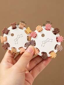 Mini Hair Clips 10/20/30pcs Set, Colorful Hair Clips, Shiny Small Claw Clips, Bangs Clips, Hair Accessories, Ponytail Claw Clips (Random Color) - Multicolor - View 1