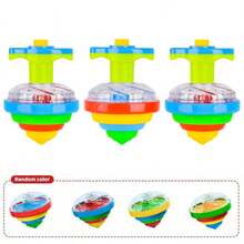 1pc Fun LED Spinning Top Toy, Glowing Colorful Rotating Top, Interactive Toy For Kids, Playable And Battle-Ready, Suitable For Party Activities, Small Gifts, Birthday Gifts (Some Accessories Color Random) - Multicolor - View 14