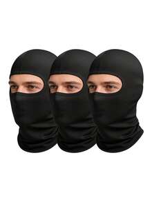 1/2/3/6pcs Unisex Solid Color Balaclava Head Mask, Windproof And Dustproof, Suitable For Daily Cycling, Motorcycle, Hiking, Climbing, Skiing, Outdoor Activities And Travel Decoration - Multicolor - View 4