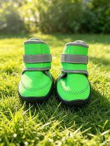 Outdoor Dog Shoes Extended Hook-And-Loop Anti-Slip Rubber Sole Wear-Resistant Pet Shoes Large Dog Small Dog Anti-Dirt Foot Protection All-Season Shoes - Cadet Blue - View 9