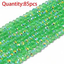85pcs 6mm AB Colorful High Gloss Flat Crystal Glass Beads DIY Jewelry Making Accessories For Necklace Bracelet Pendant Loose Beads - High-shine Flat Crystal Glass Beads - View 11