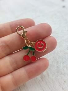Zinc Alloy Cherry Pendant And Letter Charm Keychain, Bag, Backpack, Wallet, Document Bag, Car Key Accessory Pendant, Holiday Party Gift, Birthday Gift, Back To School Gift, Creative Handmade Keychain - Multicolor - View 17