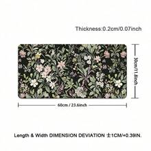 Green Leaves And Pink Flowers Mouse Pad Gamer XL Large Mousepad XXL Mechanical Keyboard Pad Natural Rubber Non-Slip Soft Table Mat - View 12