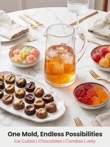 Creative 14-Cavity Assorted Fruit Chocolate Molds, Mangosteen, Durian, Pineapple Cake Decoration Molds - Multicolor - View 3