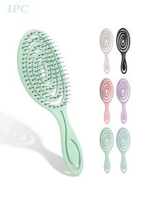 Multi-Color Hair Comb, Spiral Ventilated Styling Brush With Flexible Bristles, Lightweight, Suitable For Wet And Dry Hair, Curly, Wavy, Straight Hair, Daily Styling, Home And Travel - Multicolor - View 16