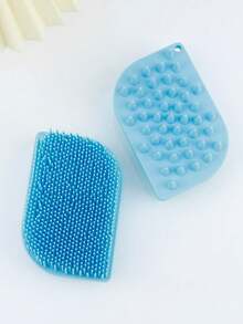 1pc Silicone Scalp Massager Shampoo Brush, Scalp Cleaning Comb, Silicone Bath Brush, Dry And Wet Use Body Scrubber - Multicolor - View 14