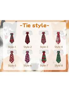 Personalized Dog Name Tie & Tuxedo Bow Collar, Custom Printed Pet Wedding Necktie For Halloween & Christmas, Gift For Dog Lovers - Multicolor - View 10