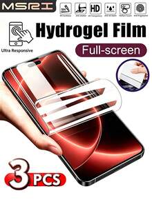 3pcs/Pack, Hydrogel High Definition Screen Protector, Ultra-Thin Screen Protector Film, Anti-Scratch, Anti-Drop, Clear Screen Display, Self-Healing Scratches, Bubble-Free, Easy Installation With Scraper, Beginner-Friendly, Suitable For Phone Cases, Compatible With IPhone Ultra/18 Promax/18 Pro/18/17e/17 Pro Max/17 Pro/17Air/17/16 Pro Max/16 Pro/16 Plus/16/15 Pro Max/15//14/13/12 And Other Models. - Clear - View 17