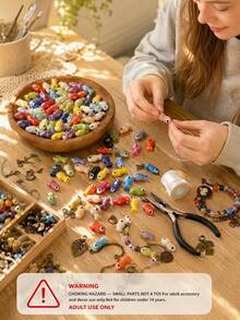 10/50/100pcs Fish Shaped Ceramic Pendant Beads, DIY Jewelry Making Spacer Beads, Suitable For Bracelets, Earrings, Necklaces And Phone Charm Accessories - Multicolor - View 3