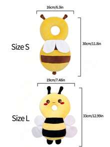HAPPY WALK Infant Head Protection Pad Backpack, Suitable For Toddling And Crawling, Christmas Element Baby Walker Protection Pad, Adjustable Infant Head Protection Pad Backpack, Suitable For Crawling, Bee, Christmas - Yellow - View 5