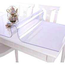 1pc 0.25Mm Thick Transparent Table Mat, Scratch-Resistant And Heat-Resistant, PVC Transparent Tablecloth, Desktop Protective Film, Suitable For Home, Hotel, Cafe Tablecloth, Home Tablecloth, Cabinet Mat, Computer Desk Mat, Office Desk Mat - Transparent - View 8
