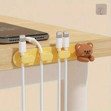 3/1 Cute Desktop Multi-Function Cable Organizer, Practical Hook Clip, Suitable For Mouse/Earphone Cables, Data Cables, No-Drill Storage Tool, Used For Desktop And Drawer Storage, Cable Management, Efficient Workspace Arrangement, Back To School, Room Decor, Bedroom Decor, Christmas, Autumn Home Decor, Home Decor, Christmas Stocking Gift, Autumn - Multicolor - View 12
