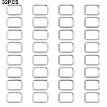 32pcs 25mm/32mm Alloy Square Buckle Rings, Suitable For Bag Strap Connectors, DIY Keychain Crafts, Wallet Making Accessories, Dog Leash, Backpack Hardware Accessories, Belt Buckle Rings (4 Colors Available) - Square Buckle - View 16