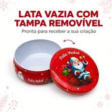 Kit 12 Latas Natalinas Para Velas Aromáticas E Lembrancinhas - sortidas - Visão 3
