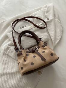 This Stylish Polka Dot Cute Bucket Bag Can Easily Hold Everyday Essentials And Is Suitable For Various Styles And Occasions. - Multicolor - View 2