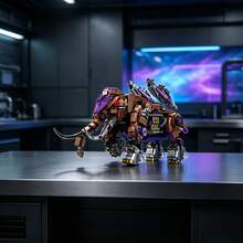 1354Pcs Mammoth‑Themed Micro Mini Building Blocks, Bagged 3D Assembly Toy, 2‑In‑1 Transformable Set: Mammoth, Skull, Rose Cross, Elk. For Block Lovers, Boost Imagination & Spatial Thinking, Home Decor, Birthday & Unique Souvenir Model - Multicolor(Bag) - View 4
