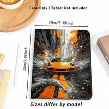 跑車 UV 列印平面圖案，適用於 保護殼 / MatePad 11.5 2025 / MatePad SE 11 吋 / Honor 平板保護殼 / Honor 9 / 10 / X8A / Pad SE 11 吋 (2023) / Pad 2 / A9 及更多 / 11 代 A16 保護殼 - 款式14 - 查看 5