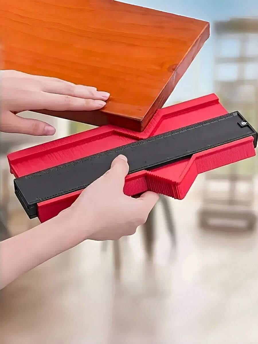 1pc Adjustable Contour Gauge - Precise Measurement Of Asymmetrical Shapes And Edges, Durable ABS Plastic Ruler, Suitable For DIY Woodworking, Carpet, Tile Installation, With Inch/CM Scale