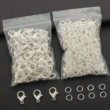 180pcs/360pcs DIY Jewelry Clasp Accessories Including Lobster Clasp And Jump Rings, Suitable For DIY Woven Jewelry, Necklaces, Bracelets, Anklets, Bags, Keychains, Spring Connectors, Phone Chain End Clasps, Pendant Hooks, DIY Jewelry Making Materials - Lobster Claw & Jump Ring - View 1