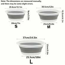 Foldable Space-Saving Sink Basin - Durable Plastic, Portable Folding Washbasin For Home, Dorm, Camping - Modern Oval Design, Multi-Purpose, Easy To Store And Clean, Portable Washing Machine - One Size - View 10