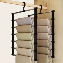 1pc Multi-Layer Pants Rack, Ladder-Style Pants Hanger, Multi-Layer Non-Marking Pants Clips, Multi-Functional Foldable Pants Rack, Space-Saving Closet Hanging Organizer, Multi-Functional Anti-Slip Ladder Design, Can Hang Scarves, Belts, Ties, Jeans, Pants, Bed Sheets, Etc. Essential Dorm Closet Organizer Tool, Suitable For Holiday Preparation, Easy To Assemble, Quick Installation, Simple And Practical, Keeps Your Favorite Clothes Within Reach - Multicolor - View 4